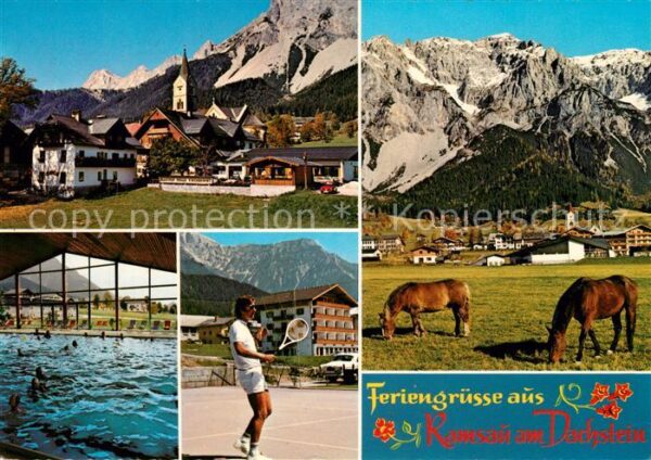 Ramsau Dachstein Steiermark Teilansichten Hallenbad Tennis