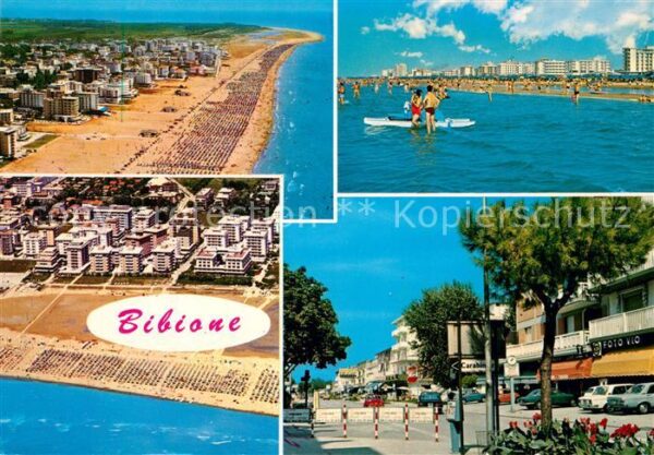 Bibione Veduta aerea dal mare ed il Corso del S