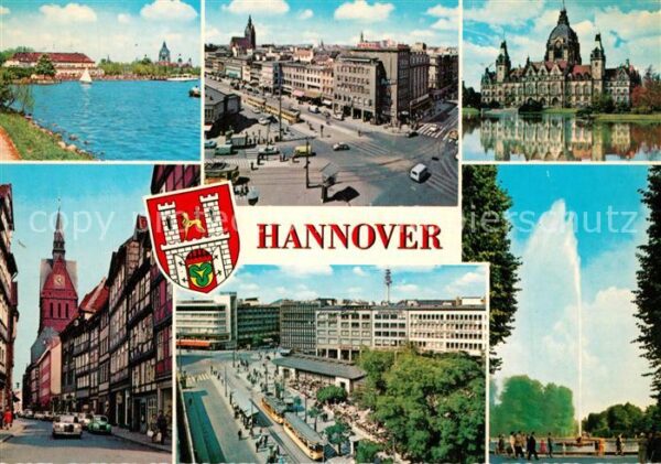 Hannover Maschsee Stadtblick Schloss Hauptbahnho