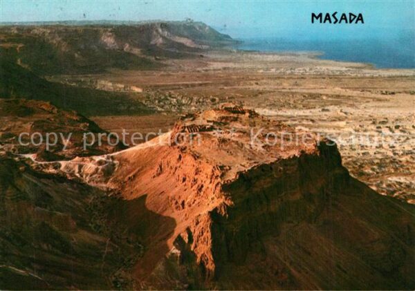 Masada Blick über das Tote Meer