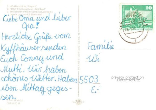 Kyffhaeuser HOG Burghof FDGB Erholungsheim Glückauf – Bild 2