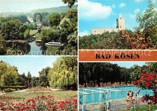 Bad Koesen Dampferanlegestelle Rudelsburg Park am