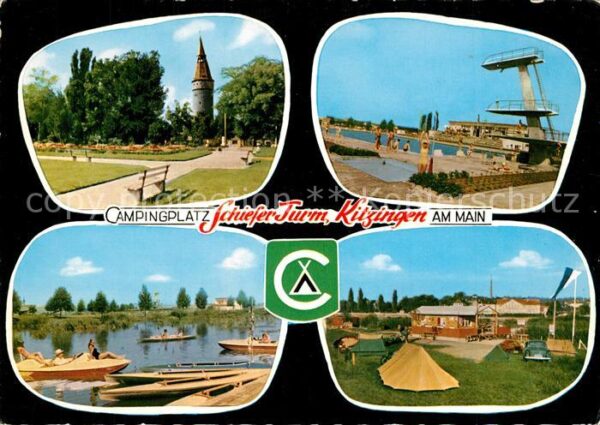 Kitzingen Main Campingplatz Schiefer Turm Schwimmbad G
