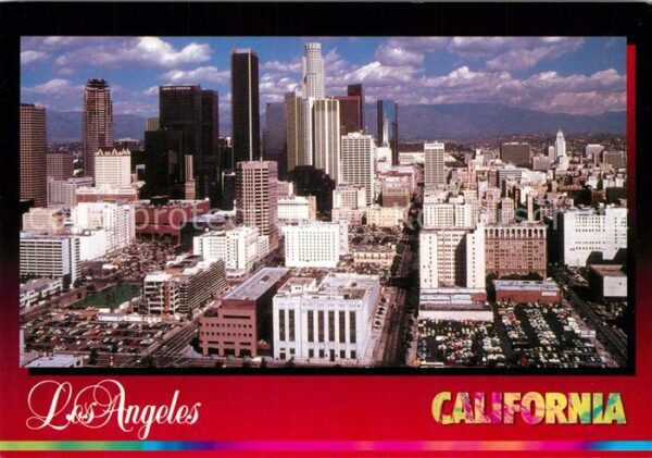 Los Angeles California Breathtaking view of downtown showing t