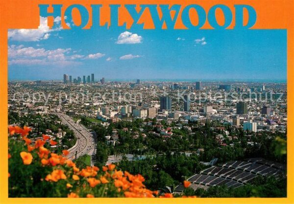 Hollywood California Panorama Hollywood Freeway