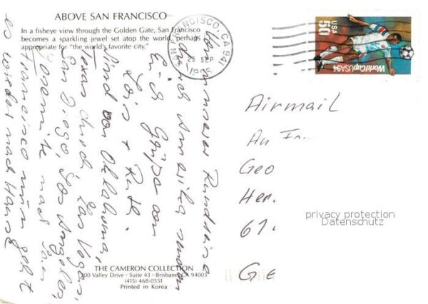 San Francisco California The Golden Gate Bridge Aerial view – Bild 2