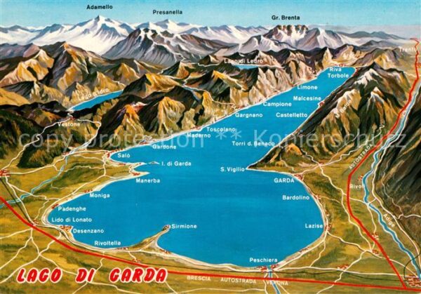 Lago di Garda Panoramakarte