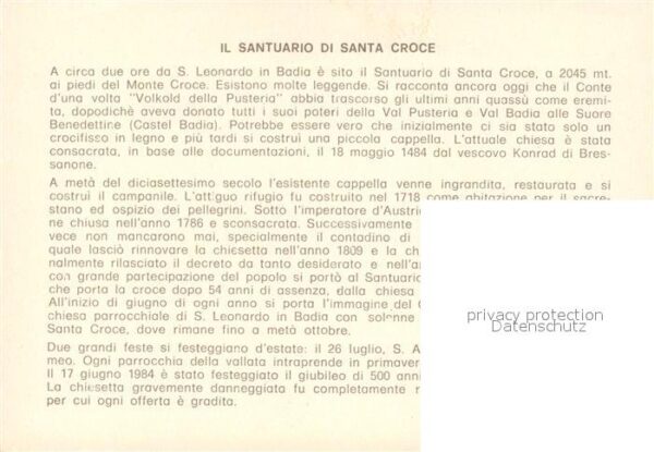 Badia Suedtirol Santuario di Santa Croce – Bild 2