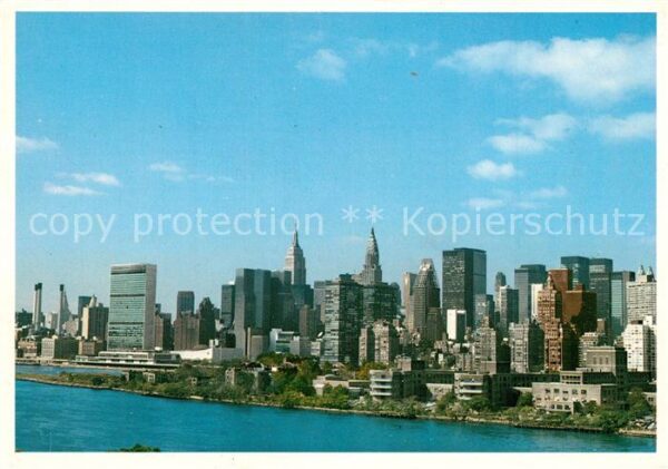 New York City The East Rever with the UN Building and