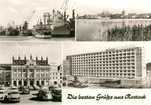 Rostock Hafenpartie Rathaus Hotel Warnow