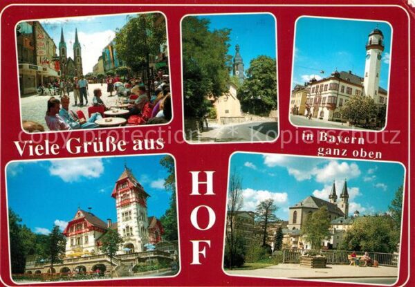 Hof Saale Fussgängerzone Kirchen Schloss