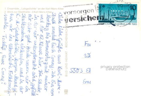 Karl-Marx-Stadt Ensemble Lobgedichte Karl Marx Allee St – Bild 2
