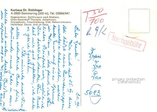 Semmering Niederoesterreich Kurhaus Dr Stühlinger Fliegeraufnahme – Bild 2