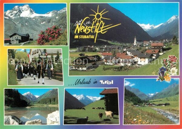 Neustift Stubaital Tirol Ortsansicht Trachtenumzug Seepartie Sch