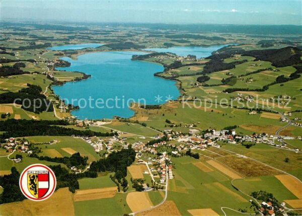 Obertrum See Fliegeraufnahme mit Obertrumersee Matts