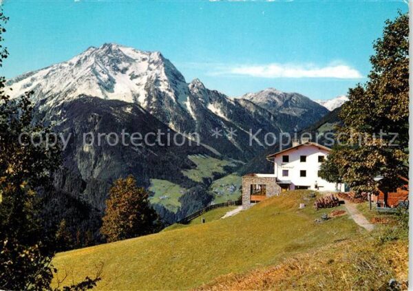 Zillertal Tirol Berggasthaus Steinerkogel mit Grünberg
