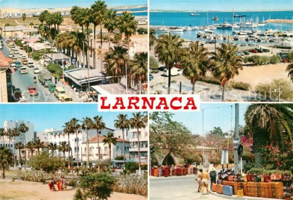 Larnaca Strassenpartie Yachthafen Ortsmotive