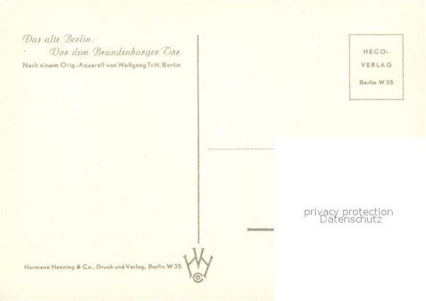 Berlin Vor dem Brandenburger Tor Aquarell – Bild 2