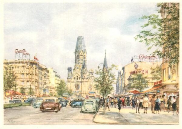Berlin Kaiser Wilhelm Gedächtnis Kirche Aquare