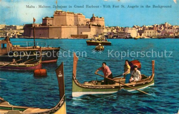 Malta Maltese Dghajsas Grand Harbour Fort San