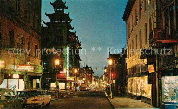San Francisco California Chinatown Grant Avenue Nacht