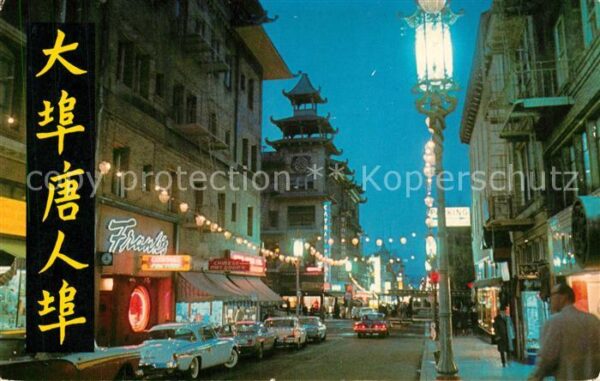 San Francisco California Chinatown Grant Avenue Nacht