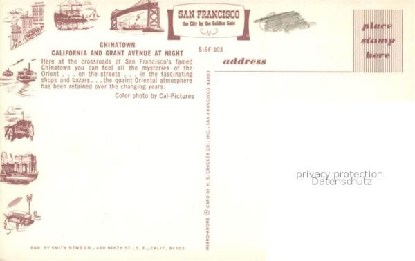 San Francisco California Chinatown Grant Avenue Nacht – Bild 2