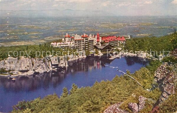 New York City Fliegeraufnahme Lake Mohonk Mountain Ho