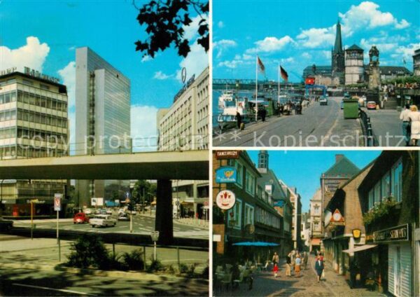 Duesseldorf Thyssen Hochhaus Rheinpartie Altstadt