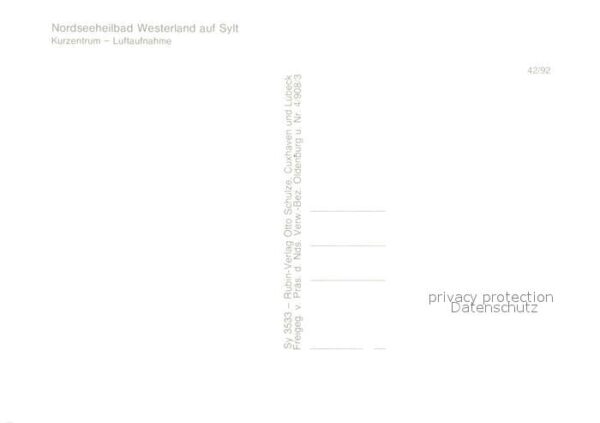Westerland Sylt Fliegeraufnahme Kurzentrum – Bild 2