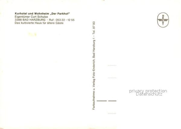Harzburg Bad Kurhotel Parkhof – Bild 2