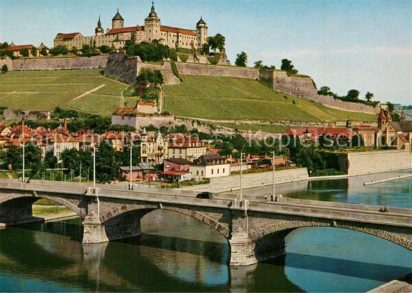Wuerzburg Löwenbrücke Festung Marienberg