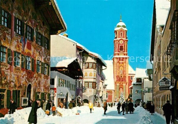 Mittenwald Bayern Obermarkt Freskomalerei Pfarrkirche San