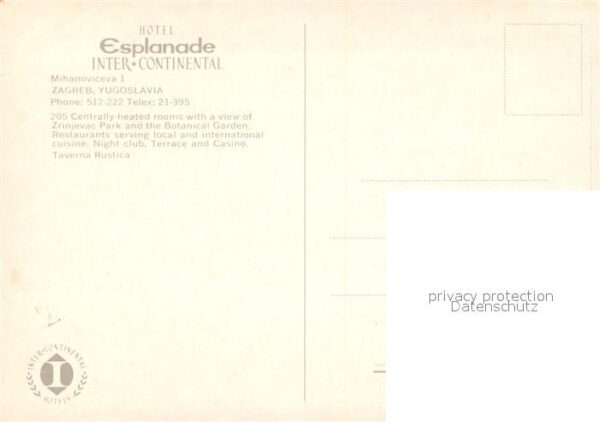 Zagreb Hotel Esplanade – Bild 2