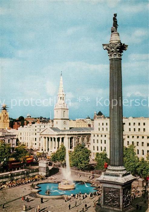 London Nelsons Column Trafalcar Square