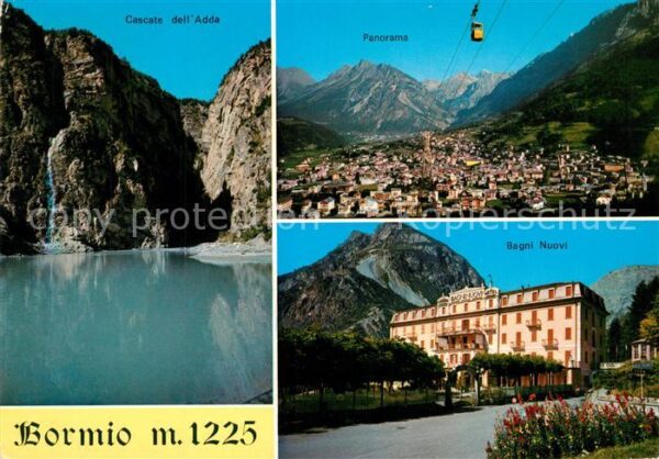Bormio Cascate dell Adda Bagni Nuovi Panorama