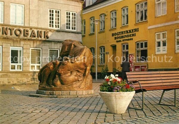 Faaborg Torvet Bogbinderei Statue
