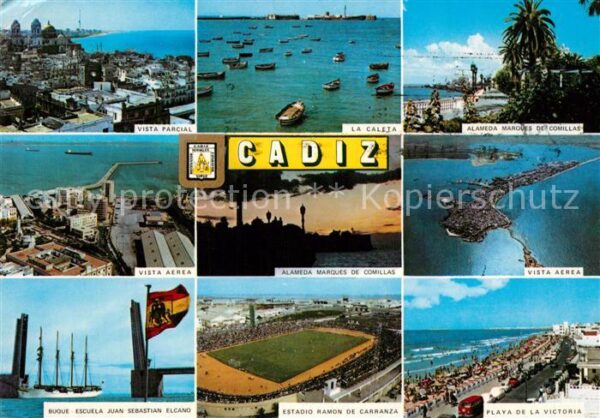 Cadiz Andalucia Vista Parcial La Caleia Alameda Marques