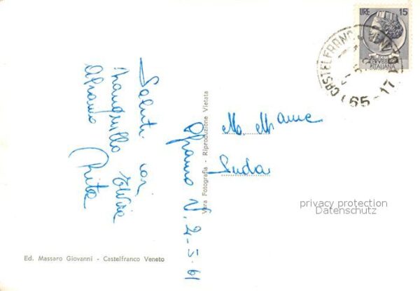 Castelfranco Veneto Torre dell Orologio Nachtaufnahme – Bild 2