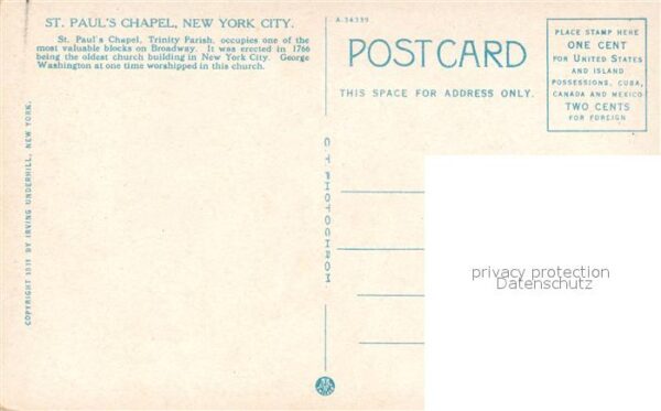 New York City St Paul's Chapel Illustration – Bild 2