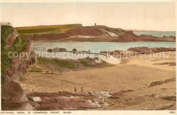 Bude Cornwall Bathing Pool and Compass Point