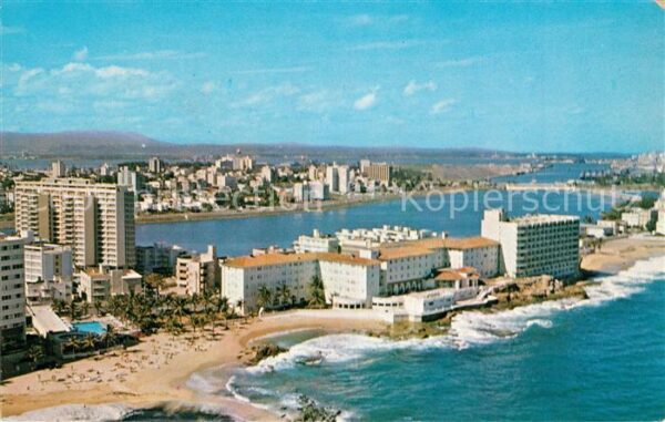 San Juan Puerto Rico Condado Beach Hotel aerial view