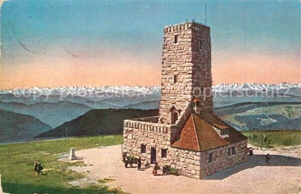 Feldberg Schwarzwald Feldbergturm mit Alpenpanorama