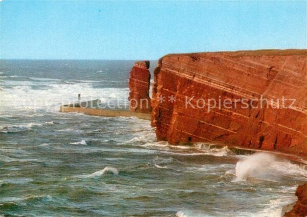 Helgoland Schwere Sturmflut an der Westküste Lang