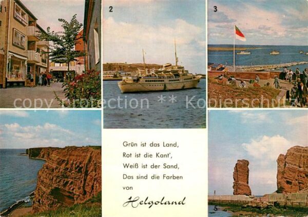 Helgoland Ortsmotiv Steilküste Lange Anna Fähre