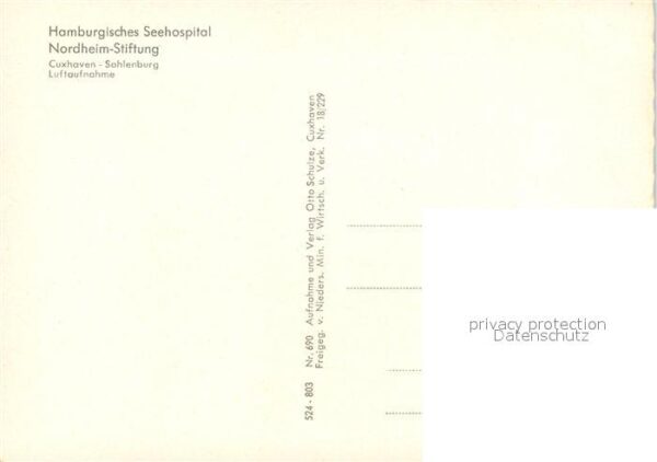 Sahlenburg Hamburgisches Seehospital Nordheim Stif – Bild 2