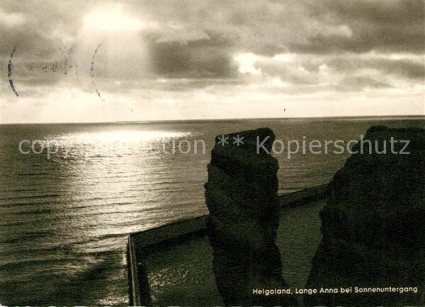 Helgoland Lange Anne bei Sonnenuntergang