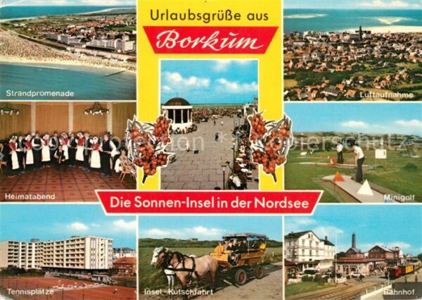 Borkum Promenade Minigolf Bahnhof Insel Kutsch