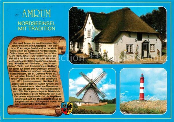 Amrum Friesenhaus Windmühle Leuchtturm Chroni