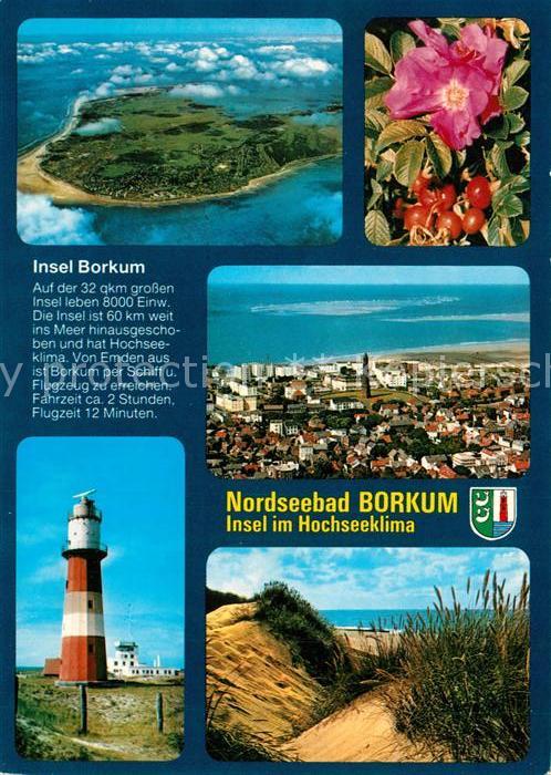 Borkum Nordseeinsel Fliegeraufnahme Leuchtturm